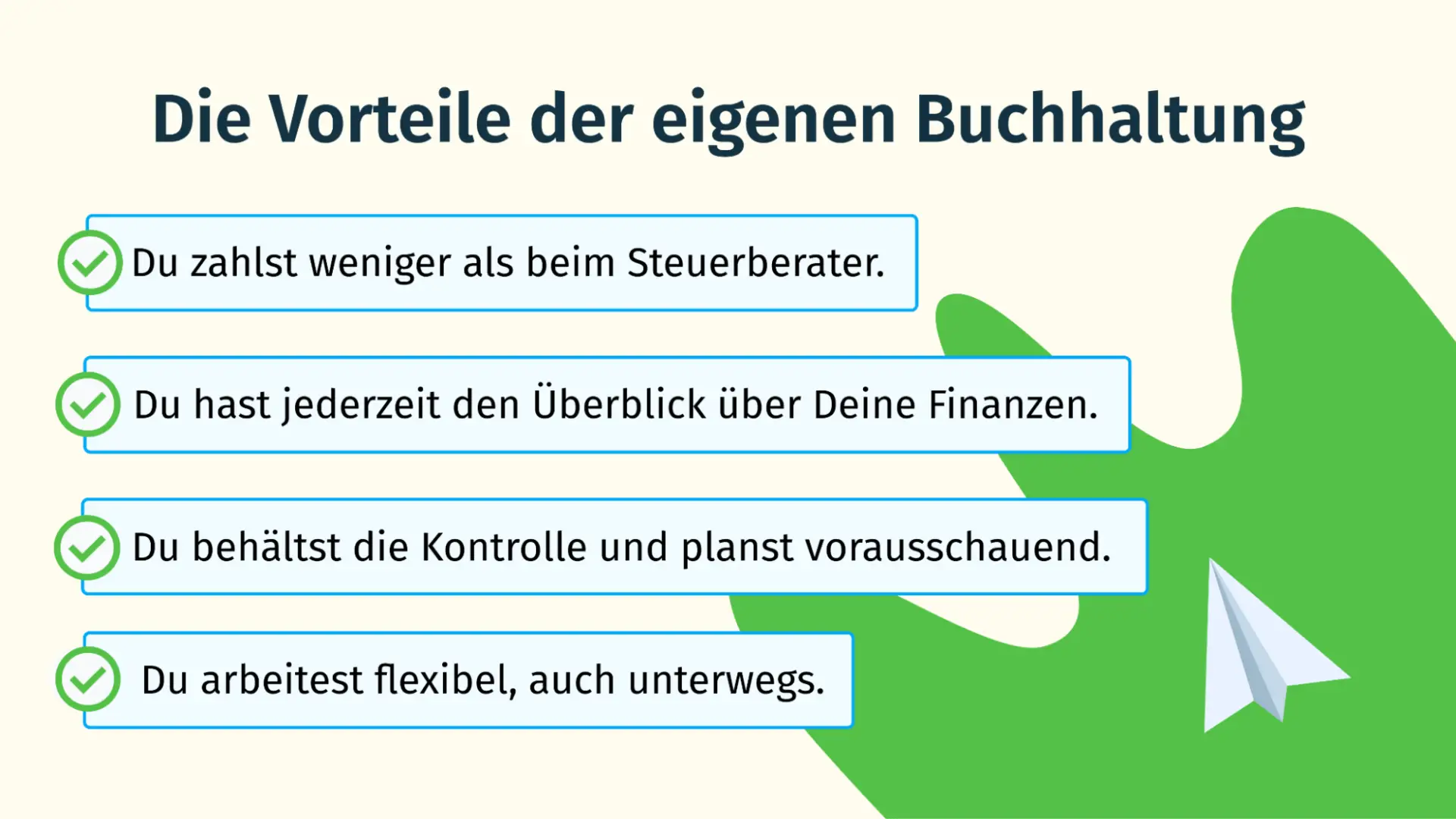 Vorteile der eigenen Buchhaltung