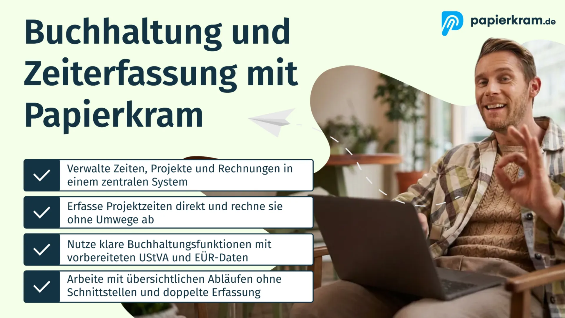 Buchhaltung und Zeiterfassung mit Papierkram