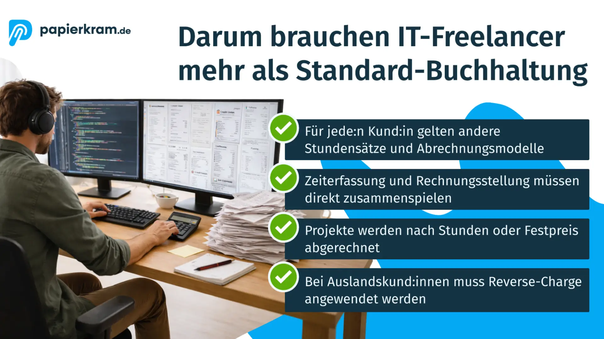 Programmierer benötigen mehr als eine Standard-Buchhaltung