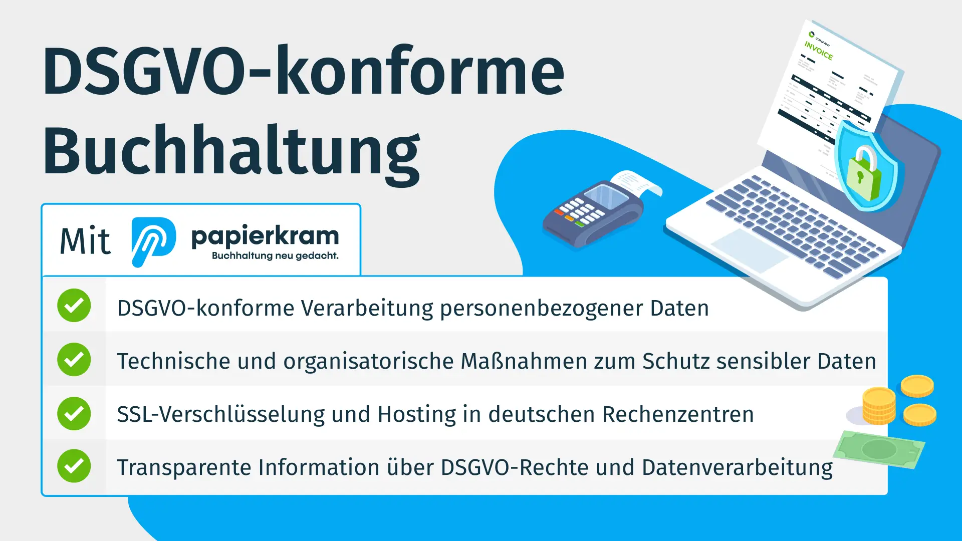 DSGVO-konforme Buchhaltung mit Papierkram
