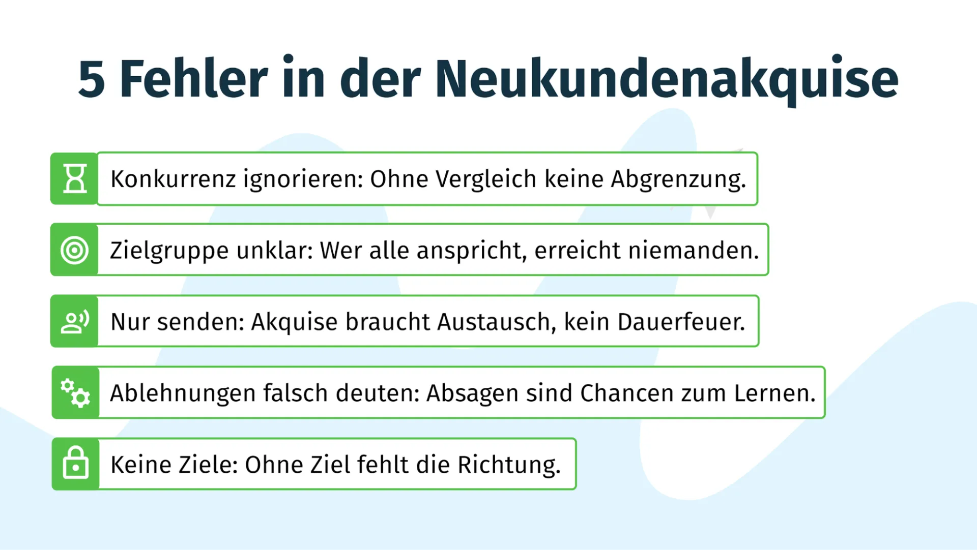 5 Fehler bei der Neukund:innenakquise