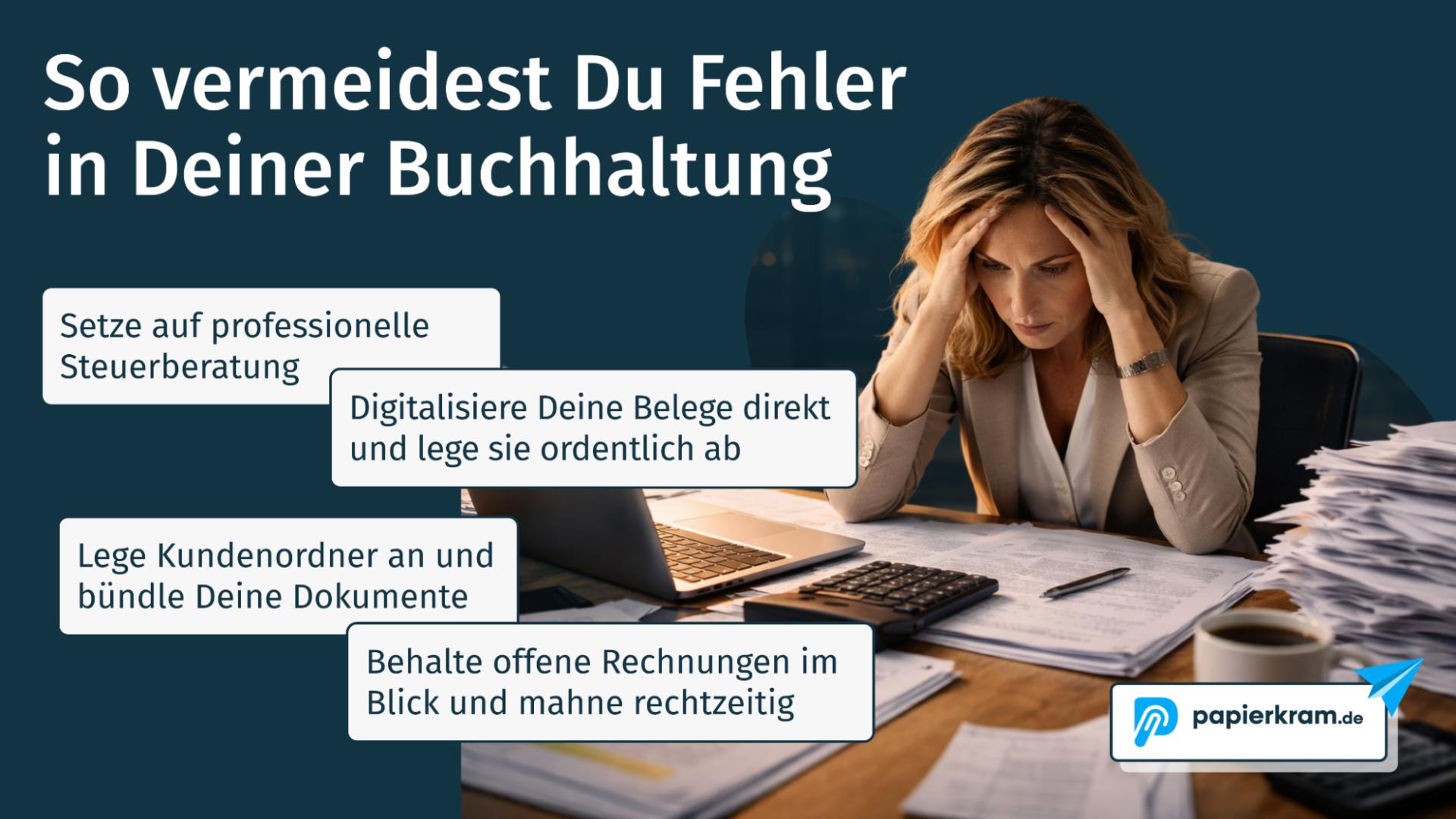Vermeide Fehler in Deiner Buchhaltung