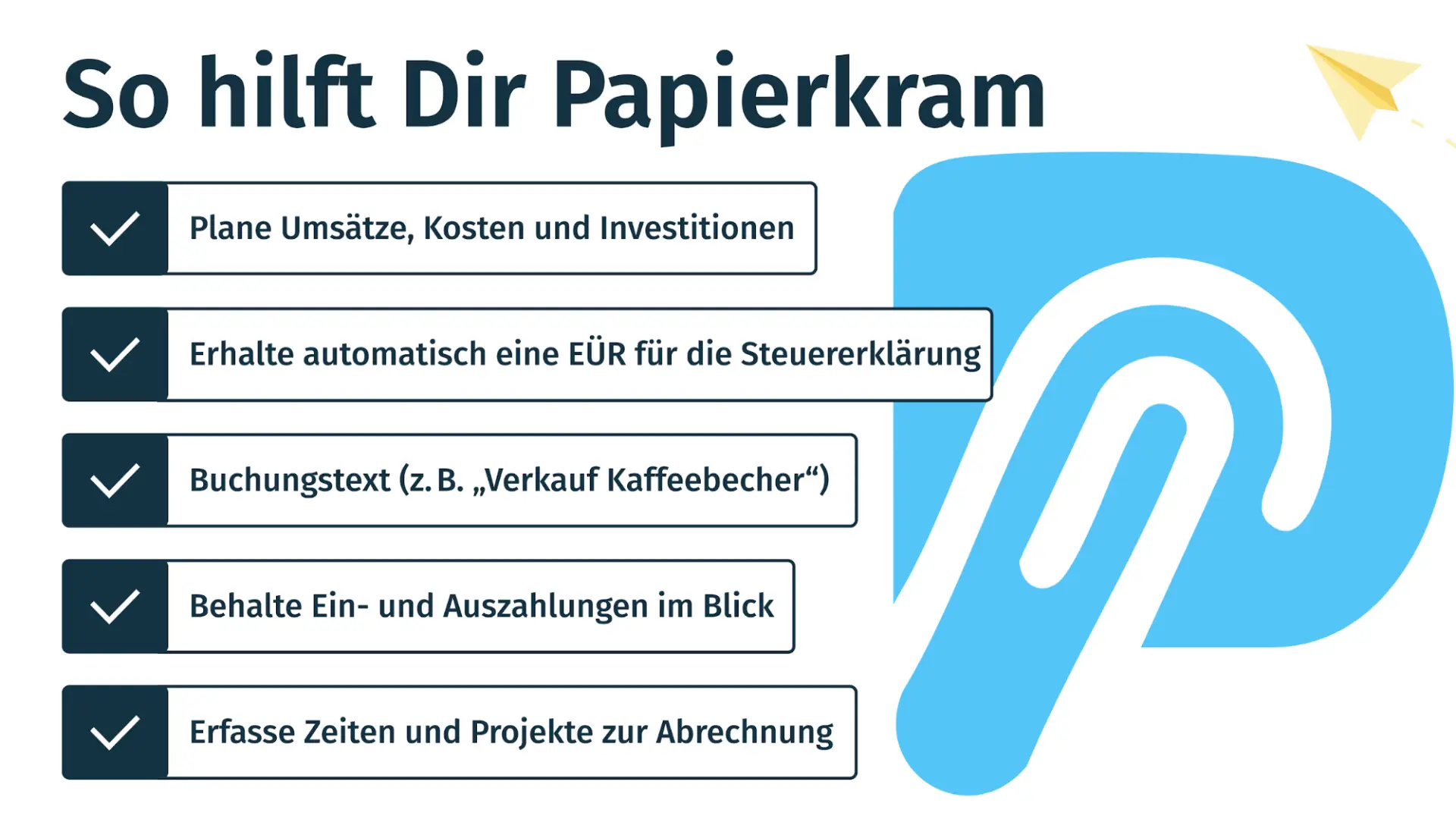 So unterstützt Papierkram Dich bei der Umsetzung Deines Geschäftsplans