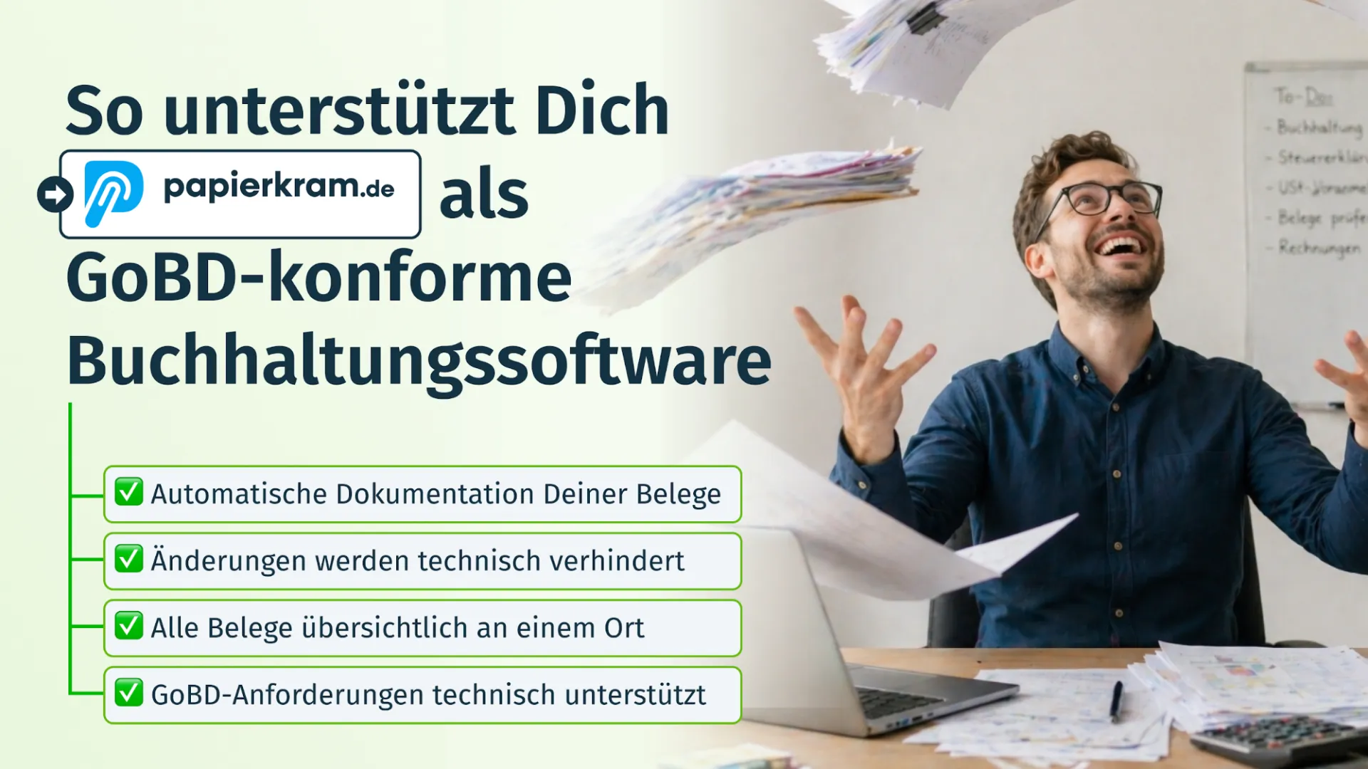 So unterstützt Dich Papierkram bei der GoBD