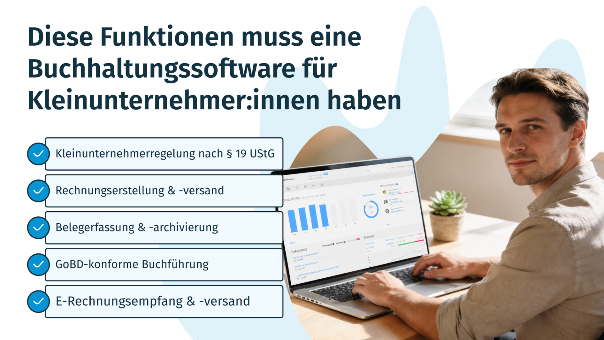 Diese Funktionen muss eine Buchhaltungssoftware für Kleinunternehmer haben
