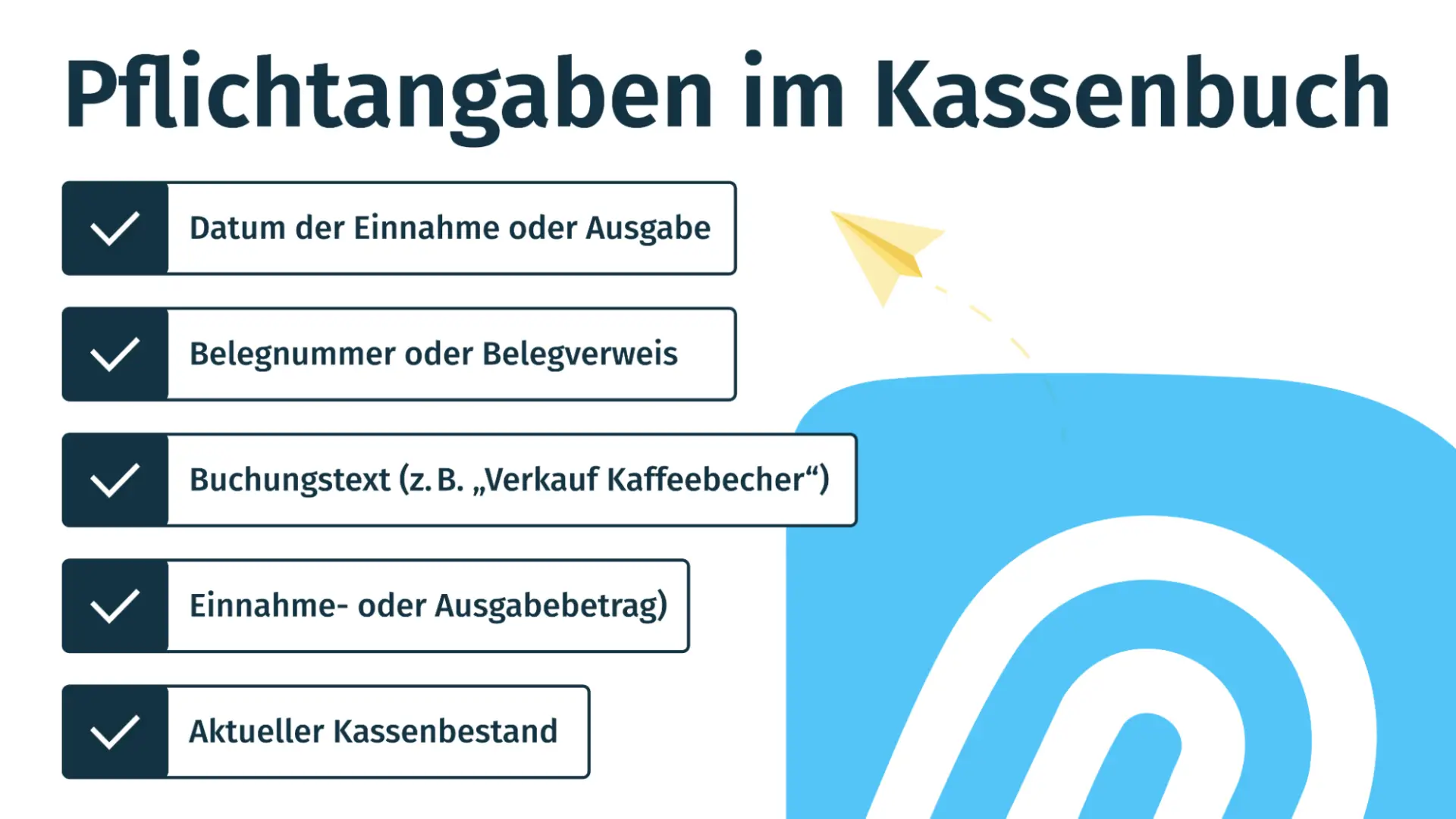 Kassenführung - Pflichtangaben im Kassenbuch