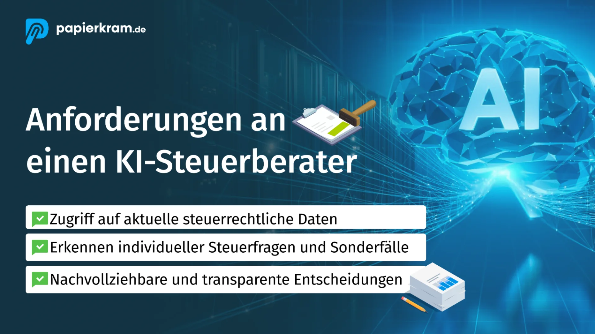 Anforderungen an einen KI-Steuerberater