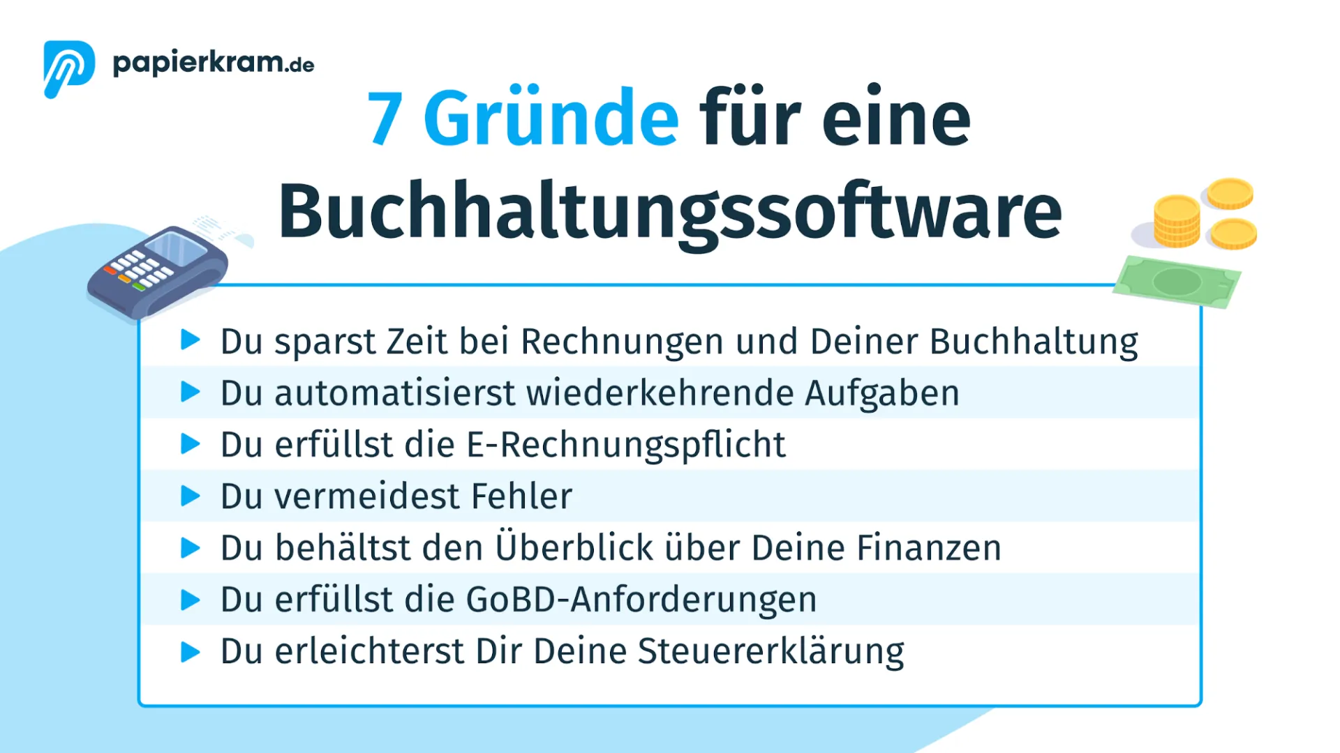 7 Gründe, warum Du eine Buchhaltungssoftware verwenden solltest