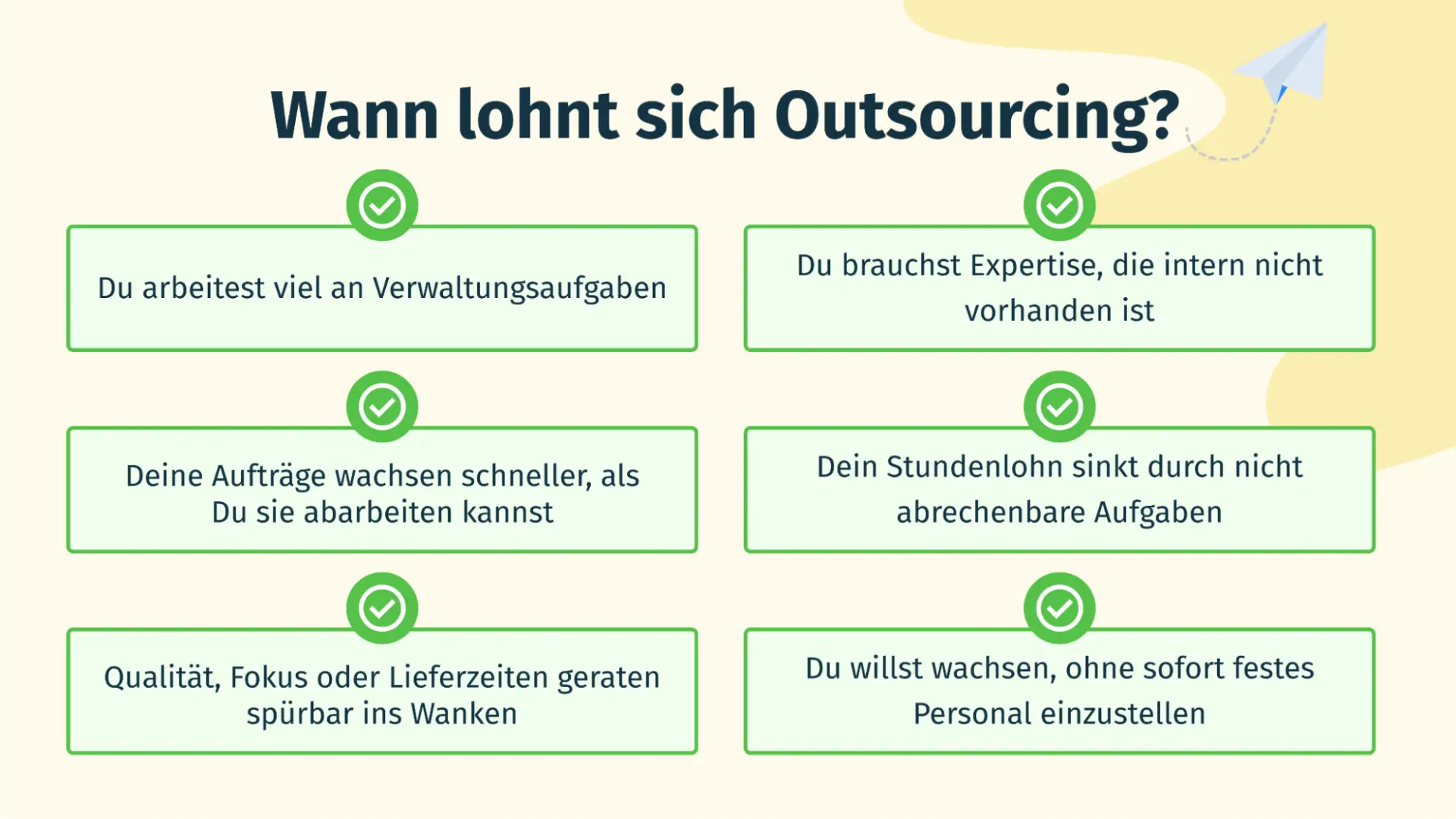 Wann lohnt sich Outsourcing?