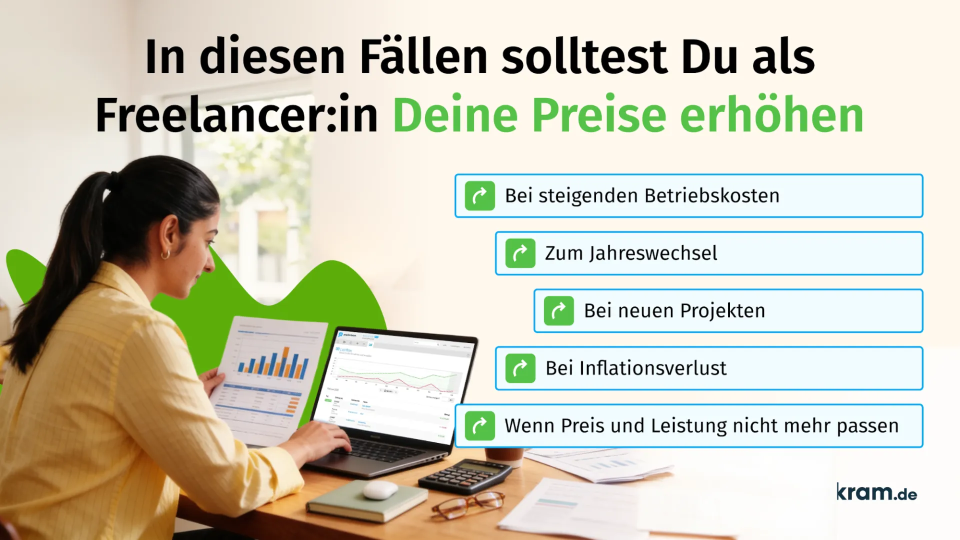 In diesen Fällen solltest Du Deine Preise erhöhen