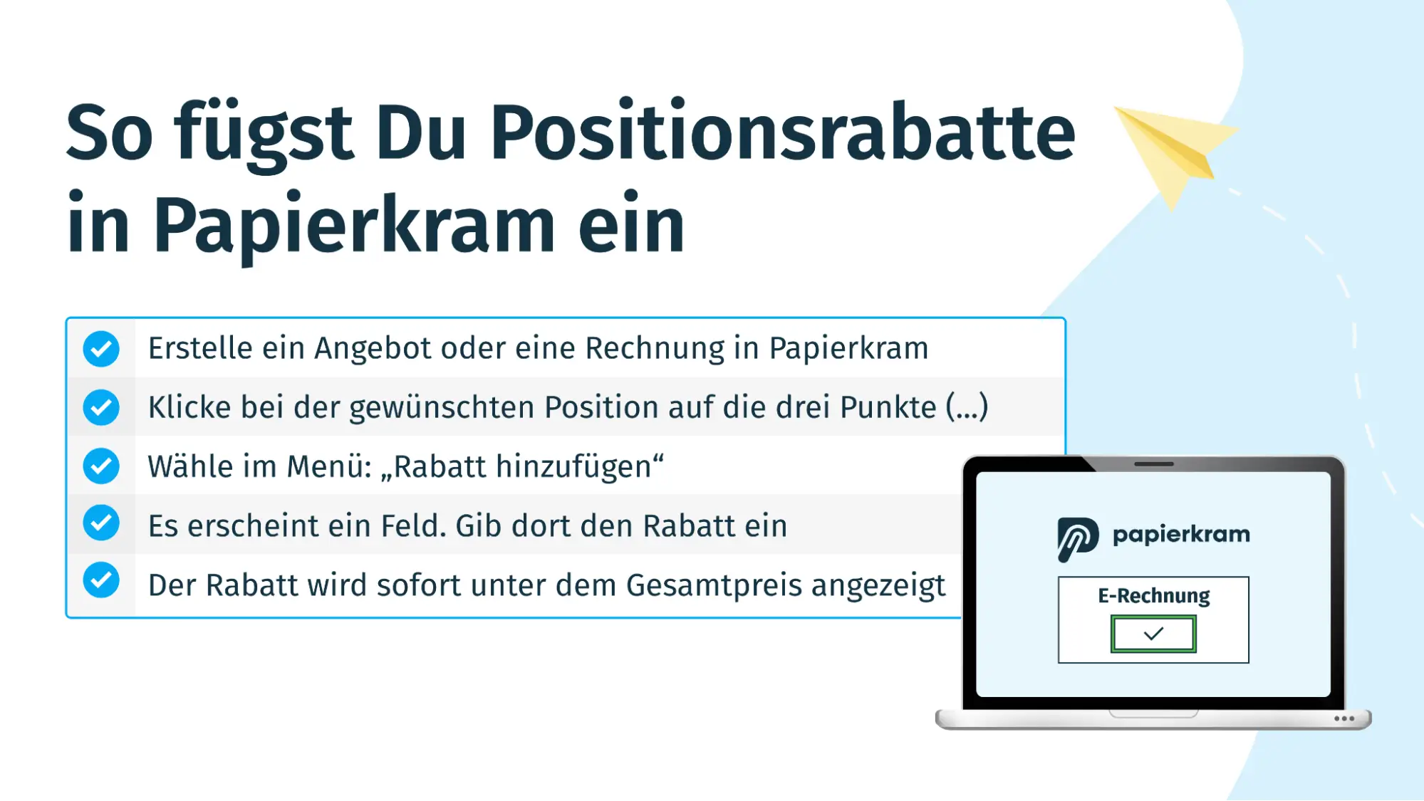 So hilft Dir Papierkram beim Gewähren von Rabatten