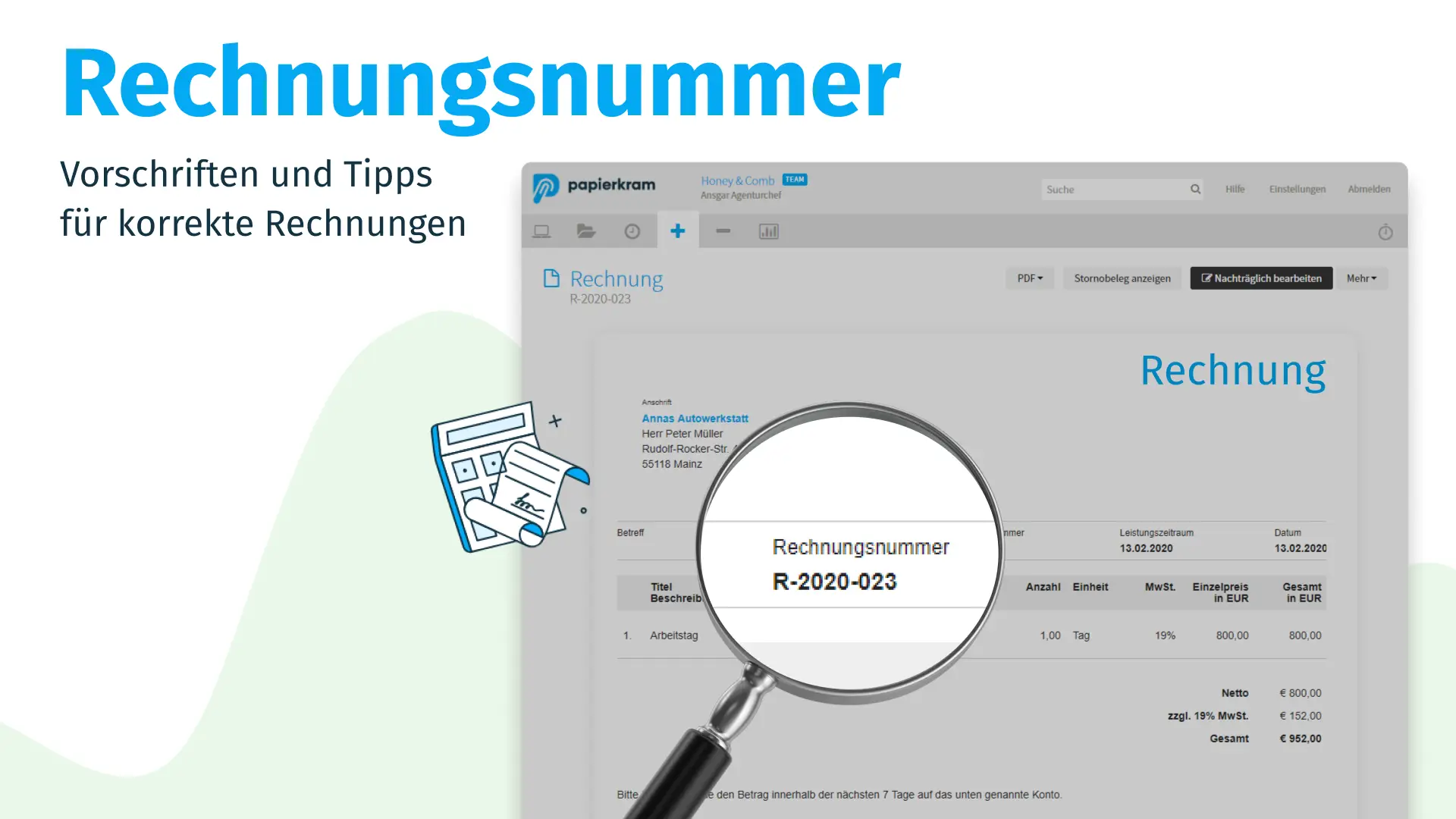 Vorschriften und Tipps für Rechnungsnummern