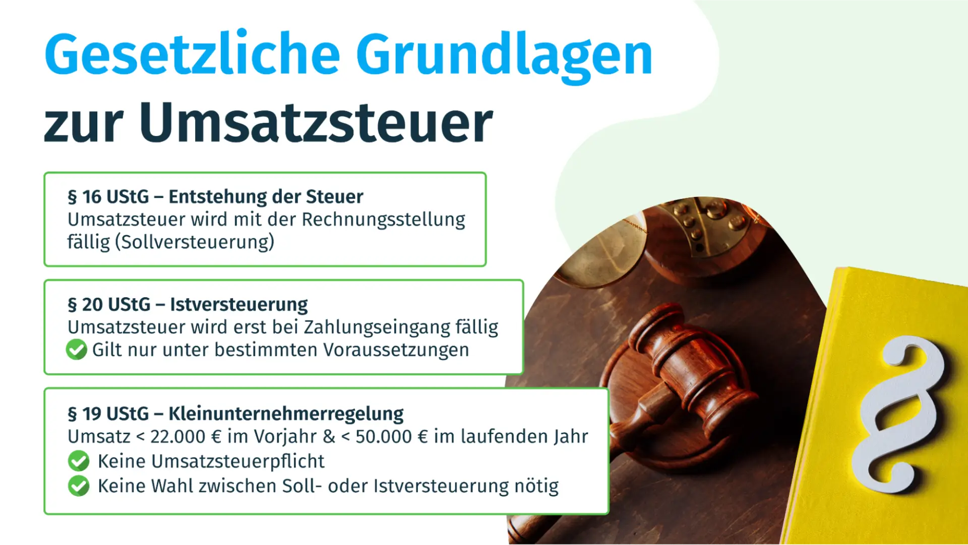 Gesetzliche Grundlagen zur Umsatzsteuer