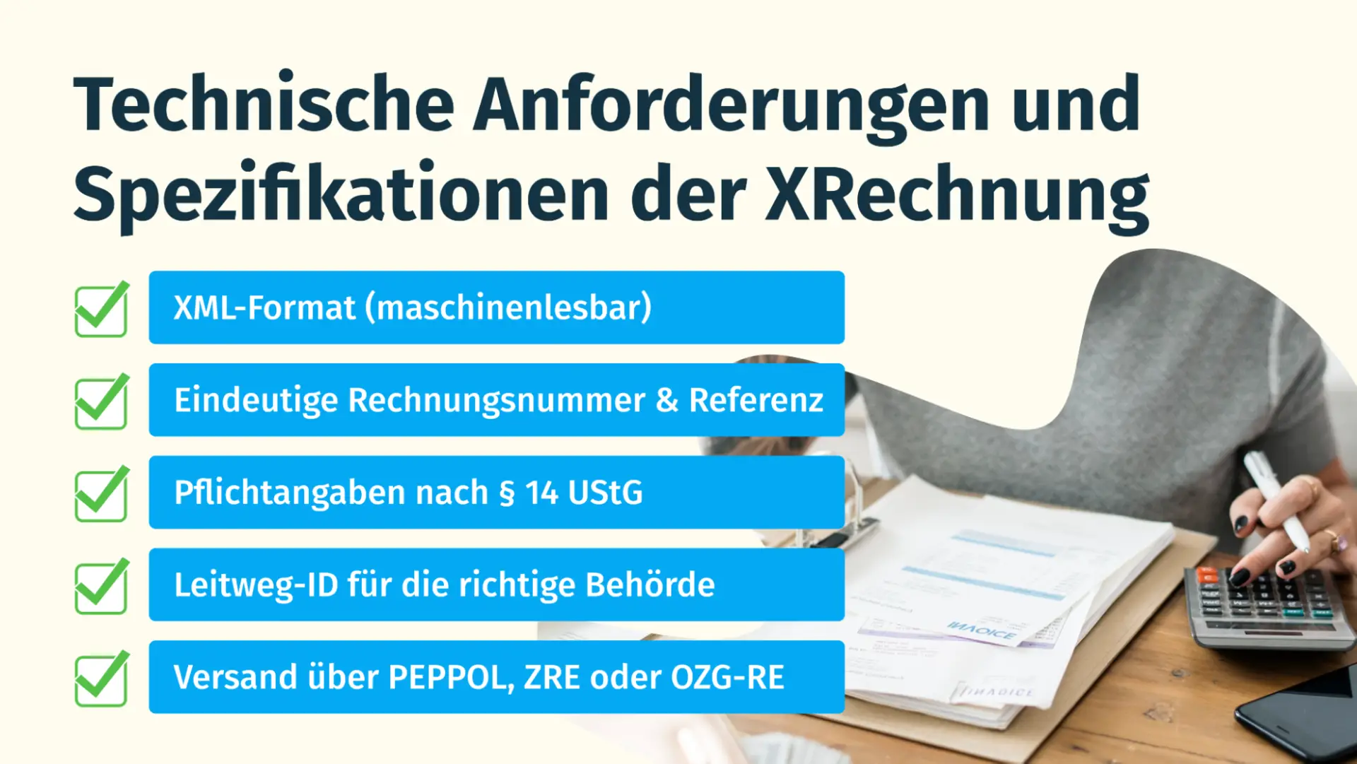 Technische Anforderungen und Spezifikationen der E-Rechnung