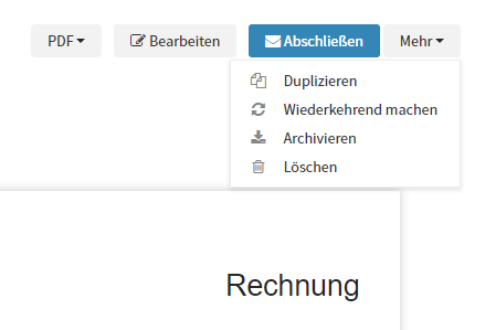 Eine Rechnung wiederkehrend machen